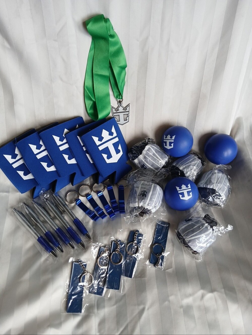 ROYAL CARIBBEAN Cruise Prize Loot 29 Pieces: Pens Keychains Medals & More